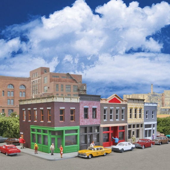 Walthers Cornerstone N Scale Building Kit, Merchant's Row I, 7-1/2 x 3 ...