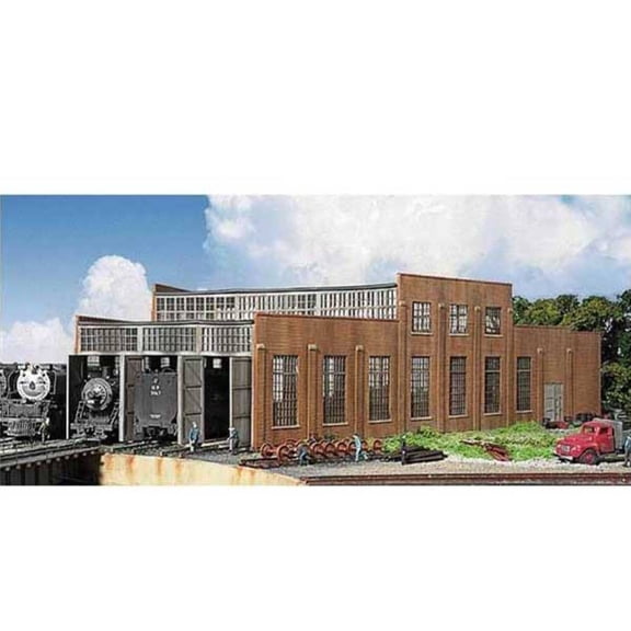 Walthers Cornerstone N Scale Building/Structure Kit Modern 3-Stall Roundhouse