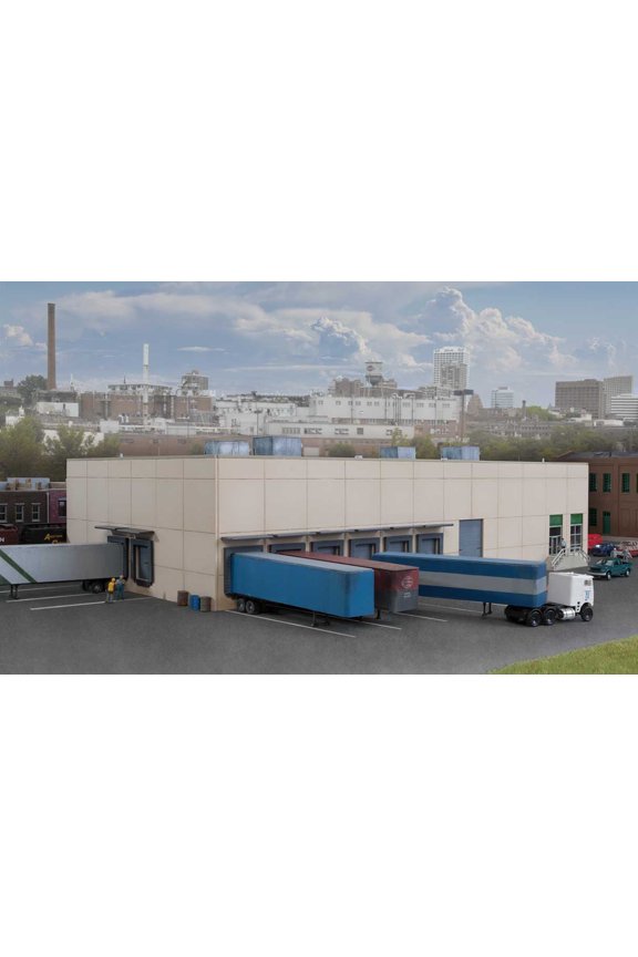 N Scale Building/Structure Kit Modern Concrete Warehouse