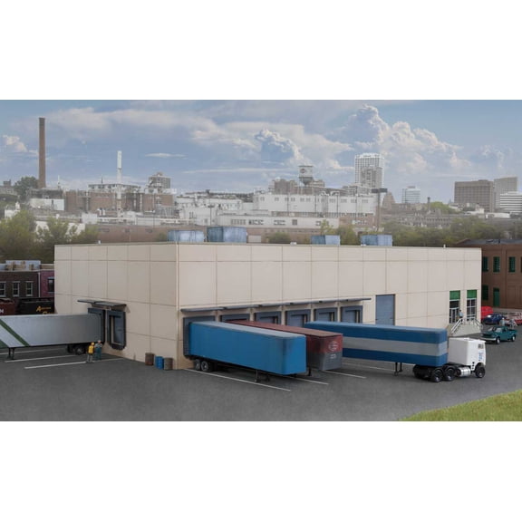 Walthers Cornerstone N Scale Building/Structure Kit Modern Concrete Warehouse
