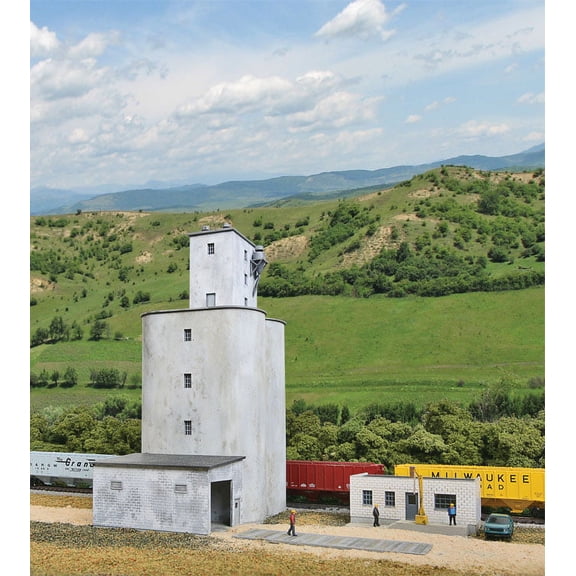 Walthers Cornerstone N Scale Building/Structure Kit Prairie Co-Op Elevator