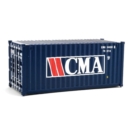 Walthers HO Scale 20' Corrugated Shipping Container CMA (Blue/White/Red)