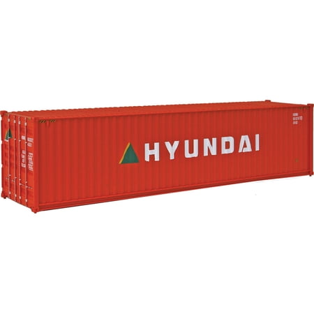 Walthers HO Scale 40' Hi-Cube Corrugated Shipping Container Hyundai (Orange)