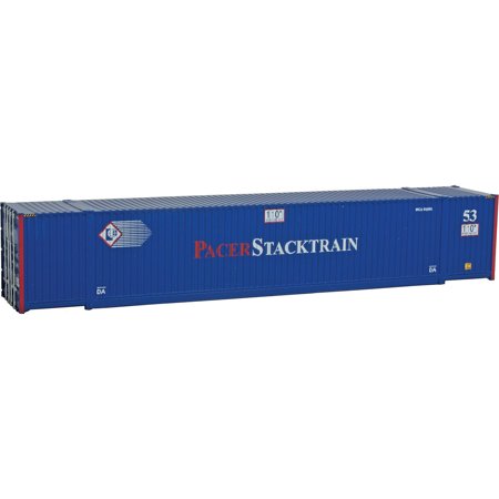Walthers HO Scale 53' Singamas Corrugated-Side Container Pacer Stacktrain (Blue)