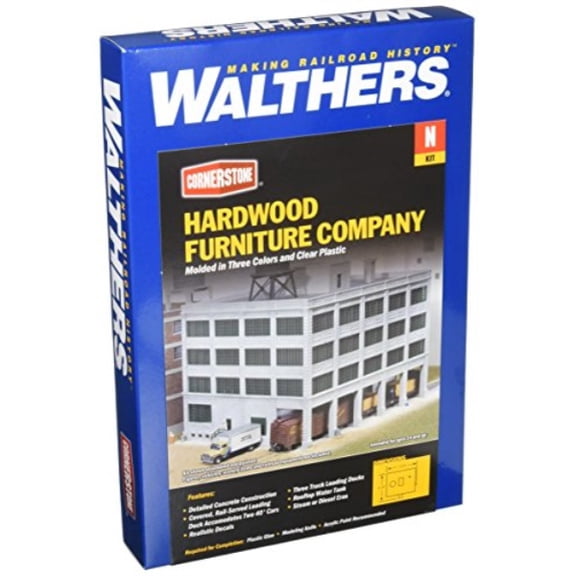 Walthers, Inc. Hardwood Furniture Company Kit, 3/16" 15.9 x 17.9cm