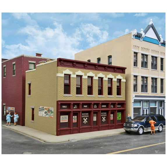Walthers Trainline HO Scale Building/Structure Midtown Hardware (Assembled)