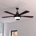 thumbnail image 1 of Walton 52 In. Bronze Industrial Loft Ceiling Fan with LED Light Kit and Remote, 1 of 10