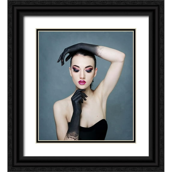 Walton, Natalia 15x17 Black Ornate Wood Framed with Double Matting Museum Art Print Titled - Porcelain Doll