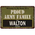thumbnail image 1 of Walton Proud Army Family Sign Gift 8x12 Metal Sign 108120023414, 1 of 1