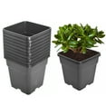 thumbnail image 1 of Waltyotur 1/2/3/5/8/10Gallon Plastic Grow Pots Plant Bonsai Square Garden Container 10 Pack, 1 of 7