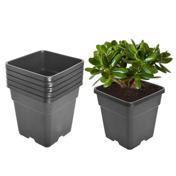 Waltyotur 1/2/3/5/8/10Gallon Plastic Grow Pots Plant Bonsai Square Garden Container 10 Pack