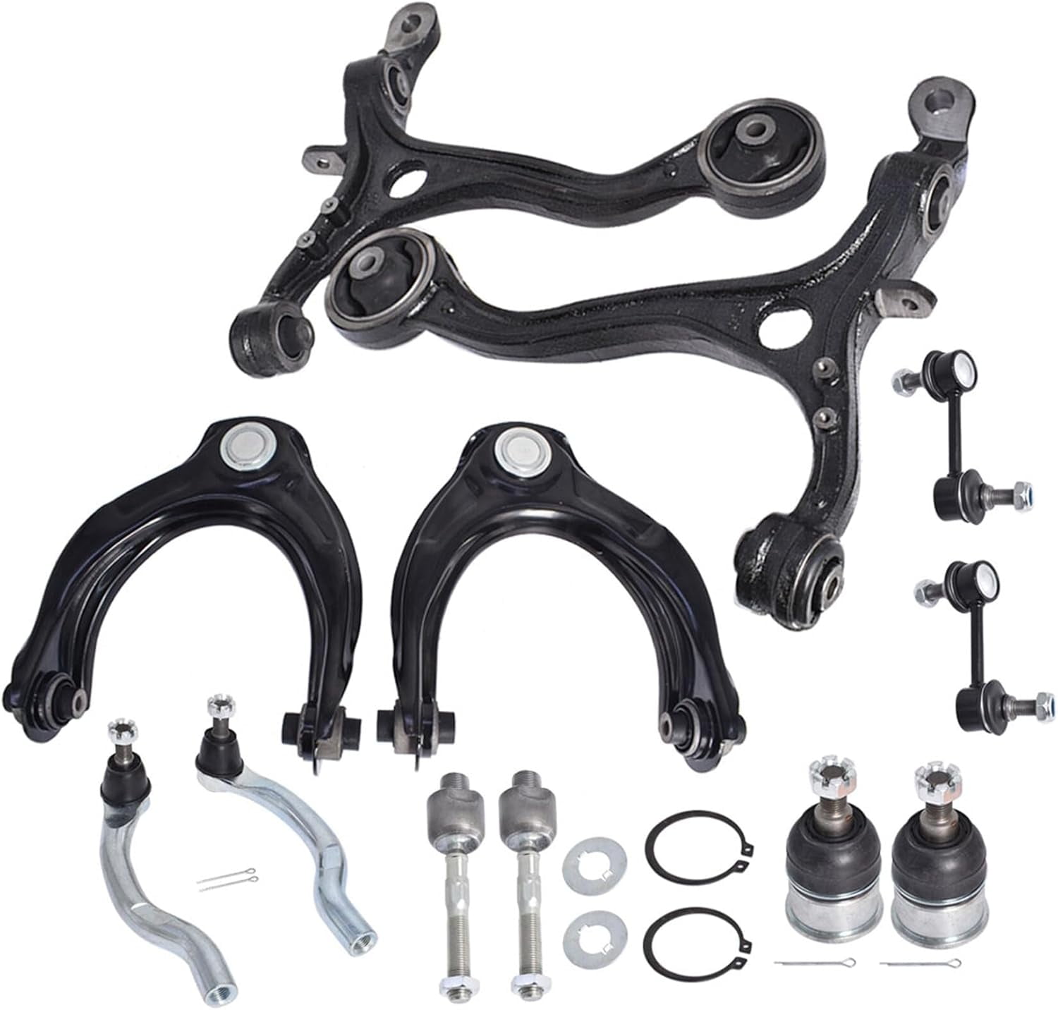 Waltyotur 12PCS Suspension Kit Front Lower Upper Control Arm Ball Joint Replacement for 2008 2009 2010 2011 2012 Accord 51520TA0A03