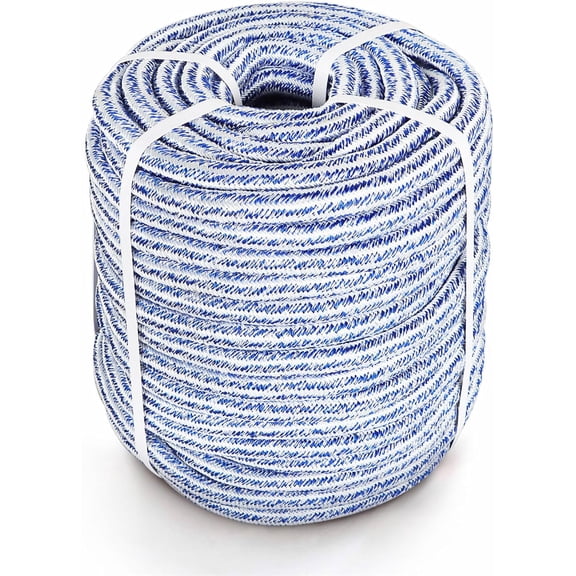 Waltyotur 3/4 Inch x 150 FT 24 Strand Double Braid Polyester Rope Tensile Strength Pulling Rope for Planting Trees Camping Swings
