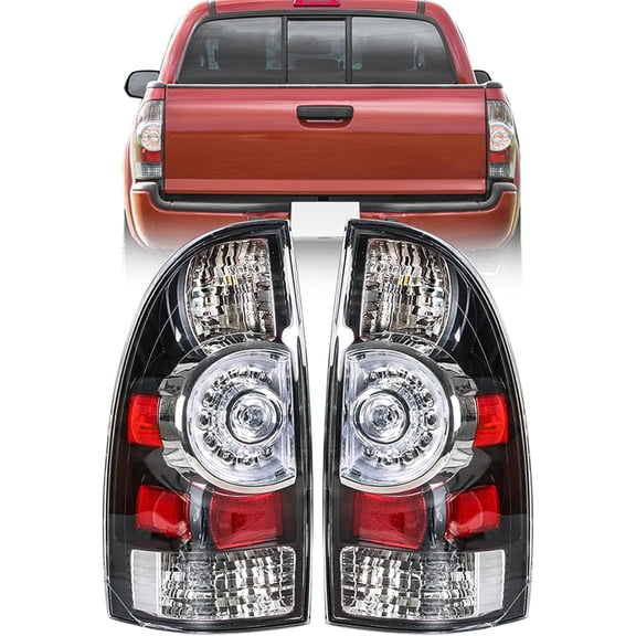 Waltyotur LH RH Left and Right Side Tail Lights Replacement for Toyota Tacoma 2005-2015 Tail Lamp 8156004150 8156004160