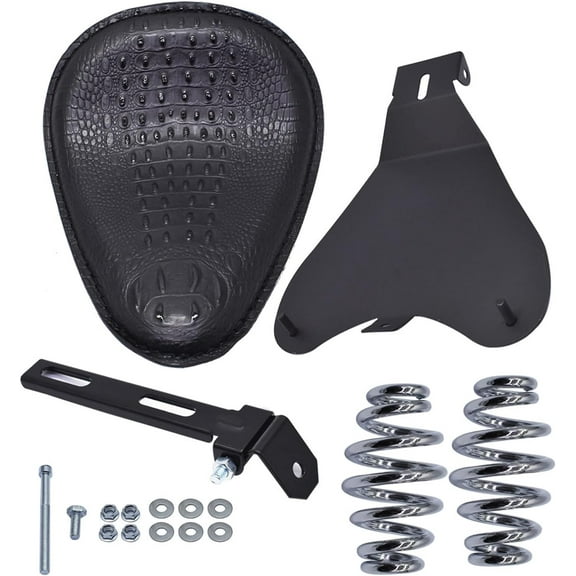 Waltyotur Motorcycle Leather Solo Seat with Spring Replacement for Honda Yamaha Suzuki Kawasaki Shadow Spirit ACE VT 1100 750