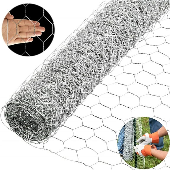 Waltyotur New Galvanized Poultry Net - Metal Mesh Fencing Chicken Wire 2" Holes