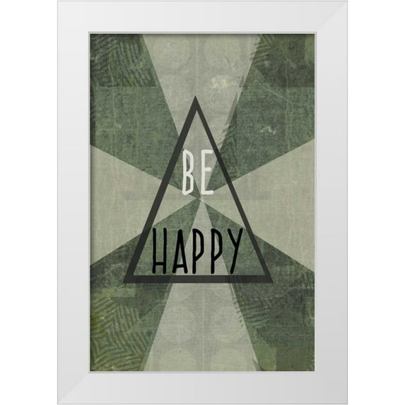 Waltz, Anne 11x14 White Modern Wood Framed Museum Art Print Titled - be happy