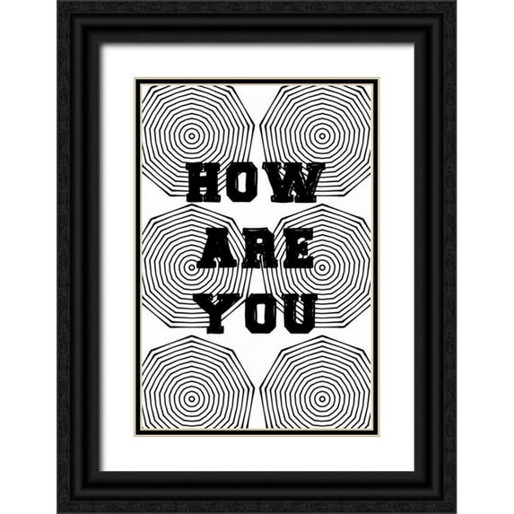 Waltz, Anne 13x18 Black Ornate Wood Framed with Double Matting Museum Art Print Titled - How are you