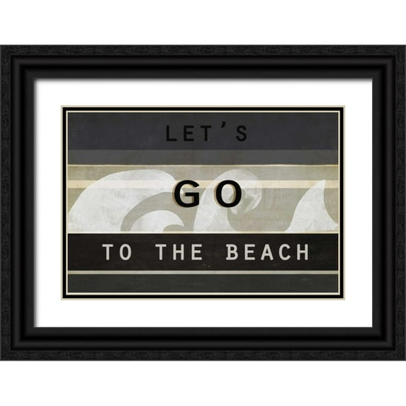 Waltz, Anne 14x11 Black Ornate Wood Framed with Double Matting Museum Art Print Titled - Lets go to the beach