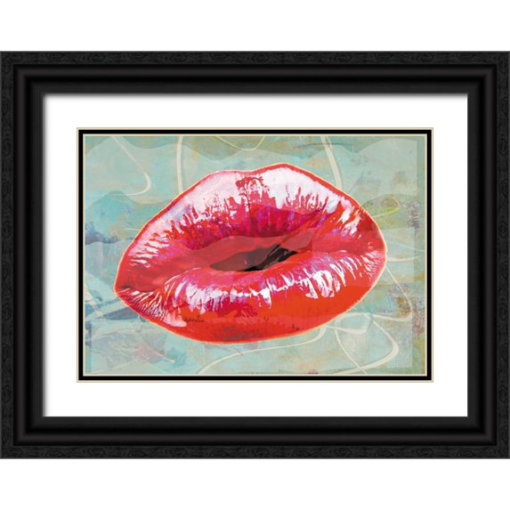 Waltz, Anne 14x11 Black Ornate Wood Framed with Double Matting Museum Art Print Titled - Lips to kiss