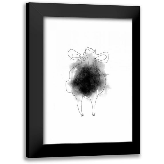 Waltz, Anne 14x18 Black Modern Framed Museum Art Print Titled - Cow