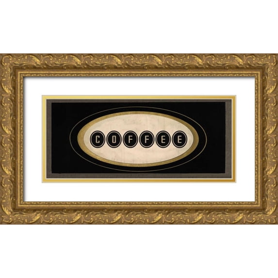 Waltz, Anne 14x8 Gold Ornate Wood Framed with Double Matting Museum Art Print Titled - Coffee I