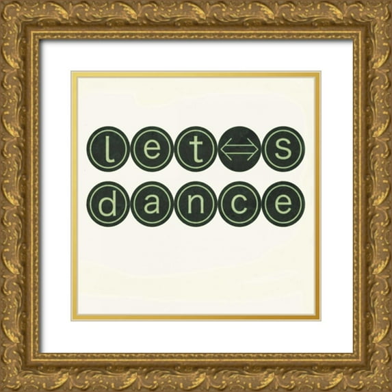 Waltz, Anne 20x20 Gold Ornate Wood Framed with Double Matting Museum Art Print Titled - Lets dance