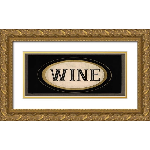 Waltz, Anne 32x16 Gold Ornate Wood Framed with Double Matting Museum Art Print Titled - Wine