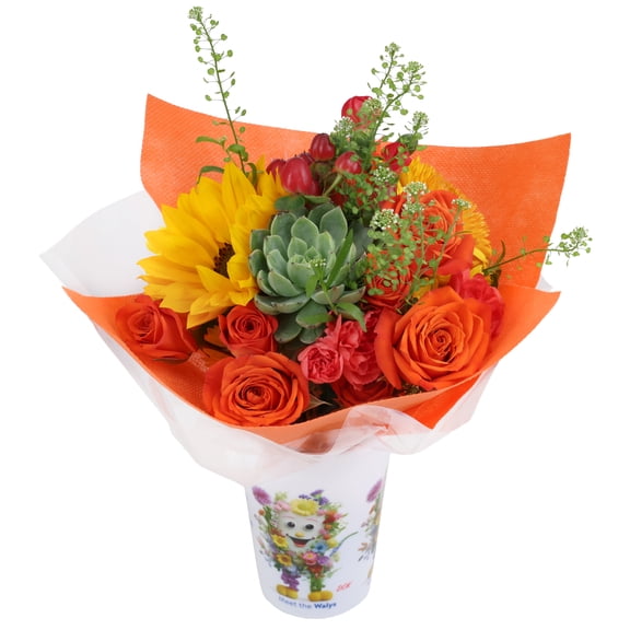 Waly Collectible Cup Mixed Bouquet Medium, Colors May Vary