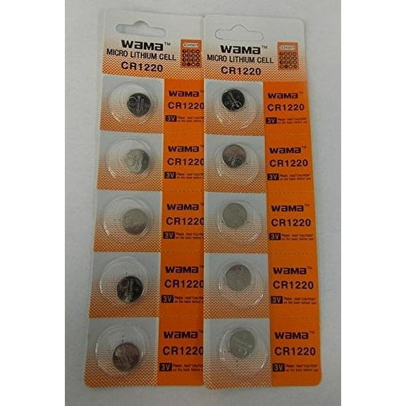 Wama CR1220 3V Lithium Coin Cell Battery (10 Batteries)