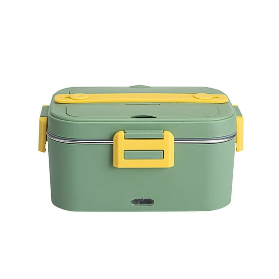 Wamans Adult Bento Box 1.8L Electric Lunch Box Dual Voltage Heating Lunch Box Portable 304 Inner Tank Insulation Free Water Filling Lunch Box