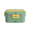 thumbnail image 1 of Wamans Bento Boxes Electric Lunch Box, 80W 1.8L Heated Lunch Box for Truck/Car/Office/Home/Work, 12/24/110V 3 In 1 Portable Food Warmer Lunch Box with Fork & Spo Items, 1 of 5