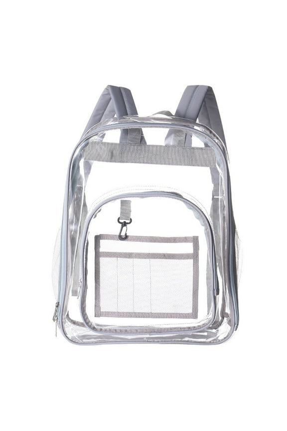 Wamans Clear Backpack Heavy Duty - Clear Book Bag with Multi-Pockets Large See Through Backpack for College Workplace