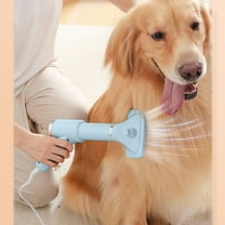 Wamans New Upgraded 2 in 1 Pet Grooming Hair Dryer Slicker Brush,Dog Hair Dryer Brush,Pet Grooming Dryer Brush with Adjustables 3 Airflow Heat Settings Sky Bule