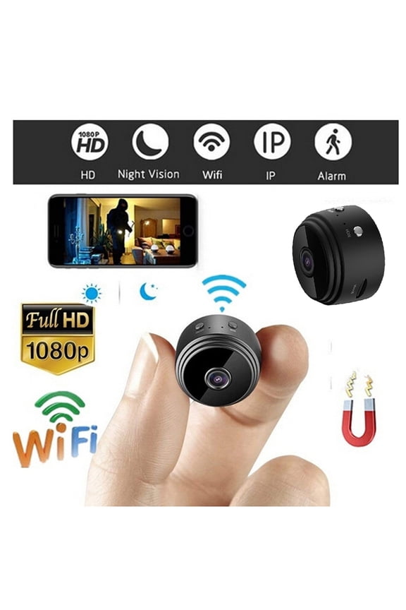 Mini WiFi Camera 1080P HD Night Vision Included Motion Detection Remote Monitoring 160° Wide Angle Micro Baby Monitor for Home Office Store Warehouse (1Pcs)