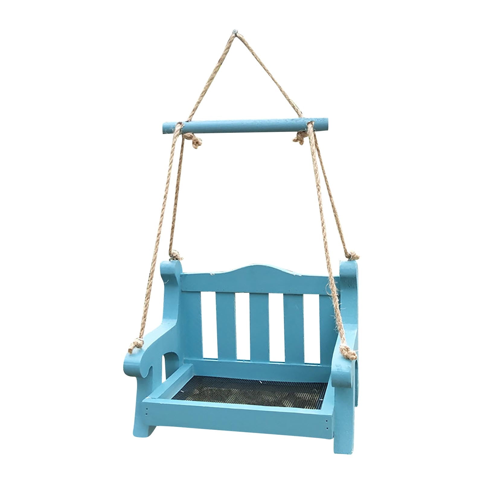 Wamans Swing Wild Bird Feeder Stand for Outside, Metal Mesh Bottom