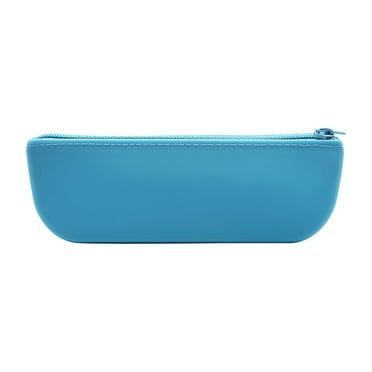 Wamans Translucent Silicone Pen Bag Student Pencil Case Storage Bag Silicone Pen Bag Makeup Brush Storage Bag Clearance Items