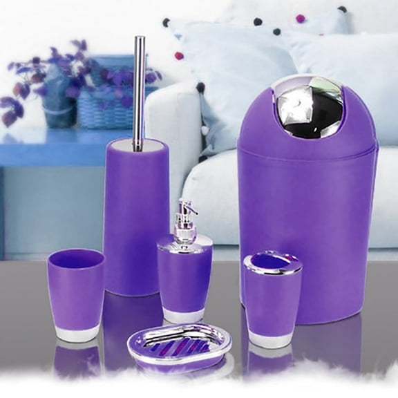 Infidev Glam 6-Piece Novelty PVC+ABS Bathroom Canister Sets