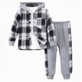 thumbnail image 1 of Wamejoo Baby Boy Clothes Fall Winter Outfit Long Sleeved Plaid Top Pant Two Piece Sets Boys Clothes, 1 of 9