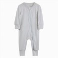 thumbnail image 1 of Wamejoo Baby Boy Girl Pajamas Bamboo Rompers Footless Zipper Solid Color Long Sleeve Sleeper Jumpsuit Soft Loungewear Outfit, 1 of 9