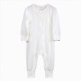 thumbnail image 1 of Wamejoo Baby Boy Girl Pajamas Bamboo Rompers Footless Zipper Solid Color Long Sleeve Sleeper Jumpsuit Soft Loungewear Outfit, 1 of 9