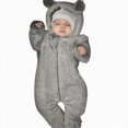 thumbnail image 1 of Wamejoo Boys Winter Coat Jacket Baby Boy Jumpsuit Solid Hooded Romper Warm Coat Outwear Outerwear, 1 of 9