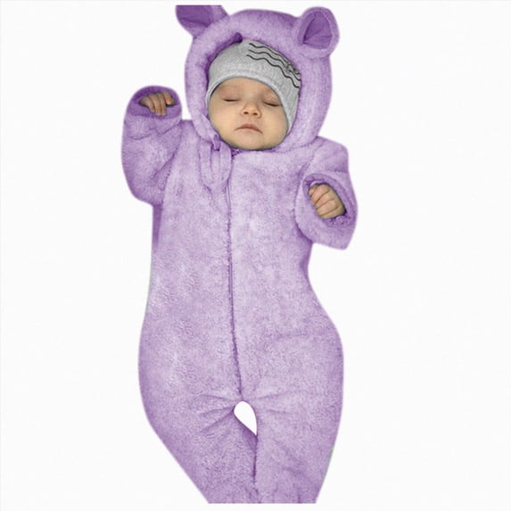 Wamejoo Boys Winter Coat Jacket Baby Boy Jumpsuit Solid Hooded Romper Warm Coat Outwear Outerwear