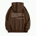 thumbnail image 1 of Wamejoo Dear Person Behind Me' Sweatshirt, You are Enough Hoodie, Graphic Sweatshirts Pullover Hoodie (Khaki, XL), 1 of 5