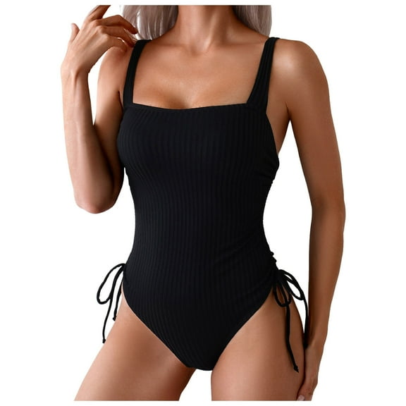 Wamejoo Women's High Cut One Piece Swimsuit - Tummy Control Bathing Suit Sexy Brazilian Swimwear 2026 (Black, XL)