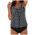thumbnail image 1 of Wamejoo Womens Blouson Tankini Top No Bottom Loose Fit Swim Top Modest Tank Top (Black, M), 1 of 9