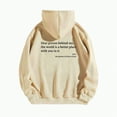thumbnail image 1 of Wamejoo You Are Enough Hoodie Sweatshirt, Dear Person Behind Me Hoodie, Super Soft Plain Hoodie with Pocket Unisex (Beige, XL), 1 of 6