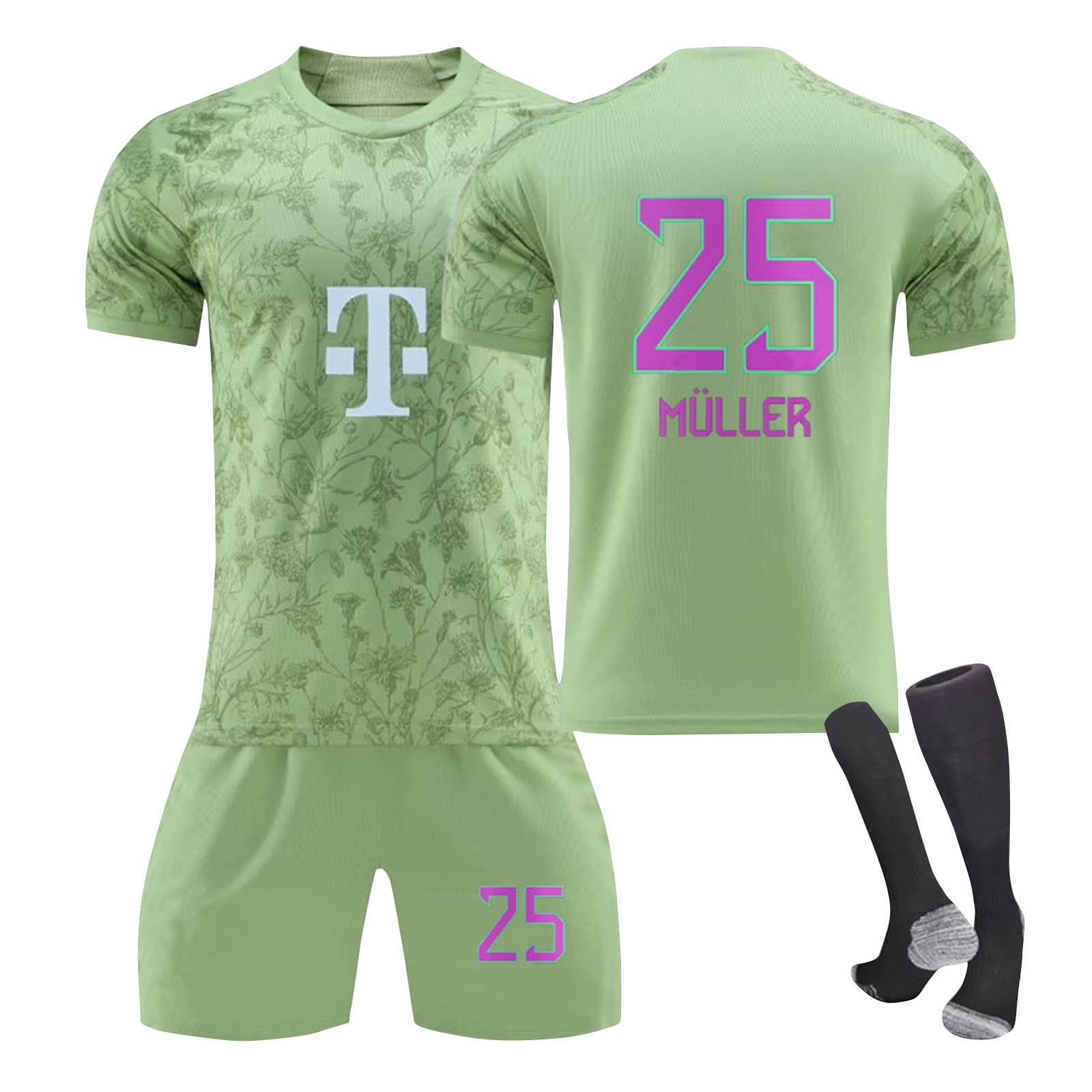 Wami 2324 Bayern Munich Away Soccer Jerseys Sports Team Clothes 3 Piece