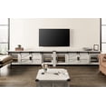 thumbnail image 1 of Wampat Television Stand Farmhouse Sliding Barn Door for 100 Inch TV White Set of Two, 1 of 7