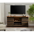 thumbnail image 1 of Wampat TV Stand with 2 Doors for TVs up to 65", Black/Brown, 1 of 5